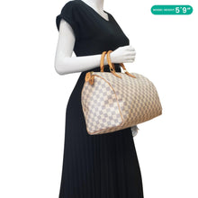 Load image into Gallery viewer, LOUIS VUITTON Speedy 30 Damier Azur Shoulder Bag White
