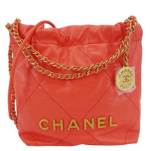 Load image into Gallery viewer, CHANEL 22 Small Quilted Leather Crossbody Bag Coral
