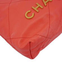 Load image into Gallery viewer, CHANEL 22 Small Quilted Leather Crossbody Bag Coral
