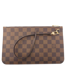 Load image into Gallery viewer, LOUIS VUITTON Wristlet Pochette Damier Ebene Pouch Brown
