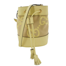 Load image into Gallery viewer, GUCCI Ophidia Jumbo GG Canvas Bucket Bag Yellow 550620
