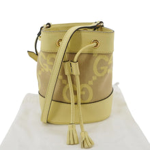 Load image into Gallery viewer, GUCCI Ophidia Jumbo GG Canvas Bucket Bag Yellow 550620
