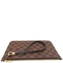 Load image into Gallery viewer, LOUIS VUITTON Wristlet Pochette Damier Ebene Pouch Brown
