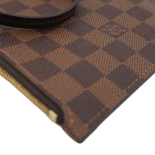 Load image into Gallery viewer, LOUIS VUITTON Wristlet Pochette Damier Ebene Pouch Brown
