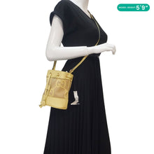 Load image into Gallery viewer, GUCCI Ophidia Jumbo GG Canvas Bucket Bag Yellow 550620

