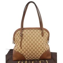 Load image into Gallery viewer, GUCCI Bree GG Canvas Hobo Bag Brown 449243
