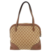 Load image into Gallery viewer, GUCCI Bree GG Canvas Hobo Bag Brown 449243
