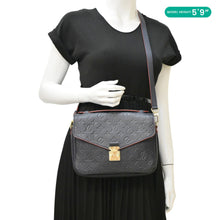 Load image into Gallery viewer, LOUIS VUITTON Metis Pochette Empreinte Leather Crossbody Bag Navy Blue
