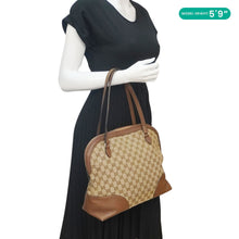 Load image into Gallery viewer, GUCCI Bree GG Canvas Hobo Bag Brown 449243
