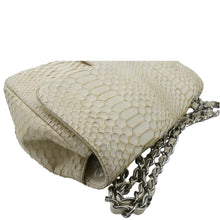 Load image into Gallery viewer, Chanel Flap Python Leather Crossbody Bag Ivory - Top Right
