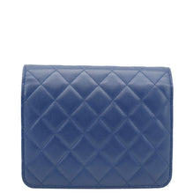 Load image into Gallery viewer, CHANEL Square Wallet On Chain Quilted Leather Crossbody Bag Blue
