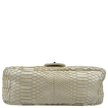 Load image into Gallery viewer, Chanel Flap Python Leather Crossbody Bag Ivory - Bottom
