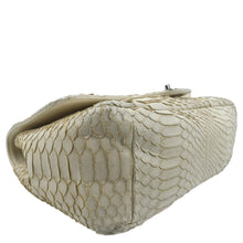 Load image into Gallery viewer, Chanel Flap Python Leather Crossbody Bag Ivory - Bottom Left
