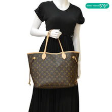 Load image into Gallery viewer, LOUIS VUITTON Neverfull MM Monogram Canvas Tote Bag Brown
