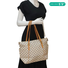 Load image into Gallery viewer, LOUIS VUITTON Totally MM Damier Azur Shoulder Bag White
