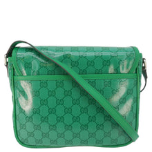 Load image into Gallery viewer, GUCCI Kids GG Supreme Canvas Shoulder Bag Green 664145

