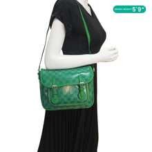 Load image into Gallery viewer, GUCCI Kids GG Supreme Canvas Shoulder Bag Green 664145
