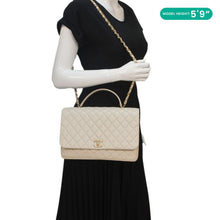 Load image into Gallery viewer, CHANEL Citizen Chic Flap Medium Quilted Leather Crossbody Bag White
