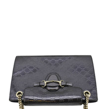 Load image into Gallery viewer, GUCCI Emily Large Guccissima Patent Leather Shoulder Bag Dark Violet 295403
