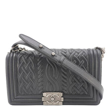 Load image into Gallery viewer, CHANEL Celtic Boy Flap Leather Shoulder Bag Black
