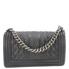 Load image into Gallery viewer, CHANEL Celtic Boy Flap Leather Shoulder Bag Black
