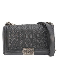 Load image into Gallery viewer, CHANEL Celtic Boy Flap Leather Shoulder Bag Black
