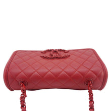 Load image into Gallery viewer, CHANEL CC Filigree Medium Flap Caviar Leather Crossbody Bag Red
