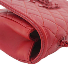 Load image into Gallery viewer, CHANEL CC Filigree Medium Flap Caviar Leather Crossbody Bag Red
