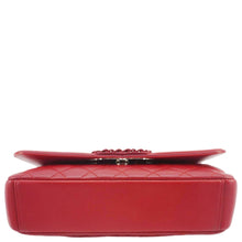 Load image into Gallery viewer, CHANEL CC Filigree Medium Flap Caviar Leather Crossbody Bag Red
