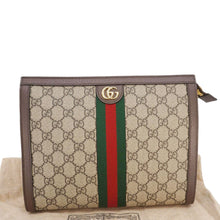 Load image into Gallery viewer, GUCCI Ophidia GG Supreme Canvas Zip Pouch Beige 625549
