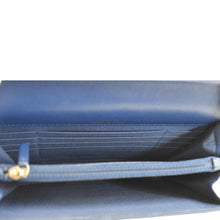 Load image into Gallery viewer, CHANEL Square Wallet On Chain Quilted Leather Crossbody Bag Blue
