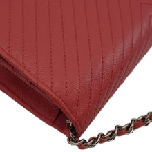 Load image into Gallery viewer, CHANEL CC WOC Chevron Leather Wallet On Chain Crossbody Bag Pink
