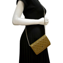 Load image into Gallery viewer, CHANEL Patent Leather Wallet on Chain Crossbody Bag Beige
