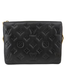 Load image into Gallery viewer, LOUIS VUITTON Coussin BB Monogram Embossed Leather Shoulder Bag Black
