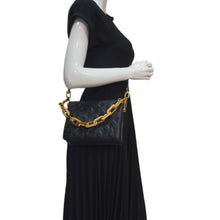 Load image into Gallery viewer, LOUIS VUITTON Coussin BB Monogram Embossed Leather Shoulder Bag Black
