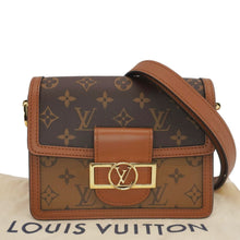 Load image into Gallery viewer, LOUIS VUITTON Dauphine Mini Monogram Reverse Canvas Shoulder Bag Brown
