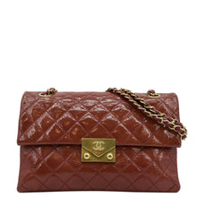 Load image into Gallery viewer, CHANEL 3 Pocket Accordion Flap Small Patent Leather Shoulder Bag Red
