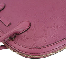 Load image into Gallery viewer, GUCCI Hilary Dome Diamante Leather Top Handle Bag Pink 384688

