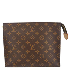 Load image into Gallery viewer, LOUIS VUITTON Poche Toilette NM Monogram Canvas Toiletry Pouch Brown
