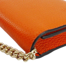 Load image into Gallery viewer, GUCCI Betty Medium Marmont Leather Wallet On Chain Orange 466506
