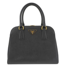 Load image into Gallery viewer, PRADA Frame Saffiano Leather Top Handle Bag Black

