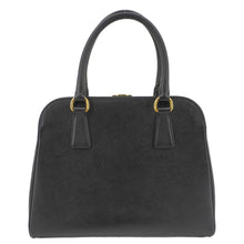Load image into Gallery viewer, PRADA Frame Saffiano Leather Top Handle Bag Black
