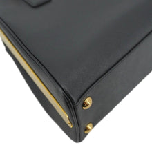Load image into Gallery viewer, PRADA Frame Saffiano Leather Top Handle Bag Black
