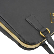 Load image into Gallery viewer, PRADA Frame Saffiano Leather Top Handle Bag Black
