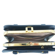 Load image into Gallery viewer, PRADA Frame Saffiano Leather Top Handle Bag Black
