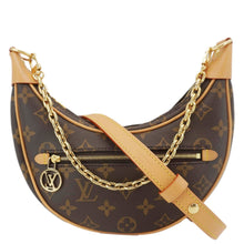 Load image into Gallery viewer, LOUIS VUITTON Loop Half Moon Monogram Canvas Shoulder Bag Brown
