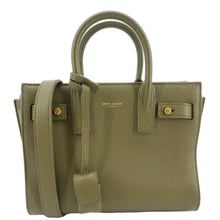 Load image into Gallery viewer, YVES SAINT LAURENT Sac De Jour Leather Shoulder Bag Olive Green
