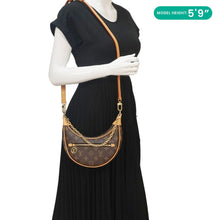 Load image into Gallery viewer, LOUIS VUITTON Loop Half Moon Monogram Canvas Shoulder Bag Brown
