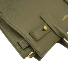 Load image into Gallery viewer, YVES SAINT LAURENT Sac De Jour Leather Shoulder Bag Olive Green
