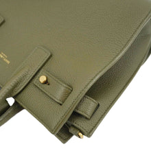 Load image into Gallery viewer, YVES SAINT LAURENT Sac De Jour Leather Shoulder Bag Olive Green
